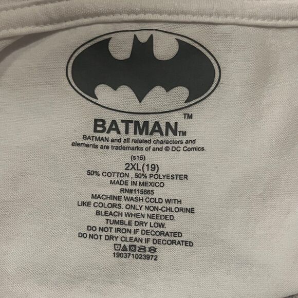 Batman & Minions Lot of 2 Shirts White Patriotic Gray Peace Juniors 2XL 19 EUC - Picture 7 of 12